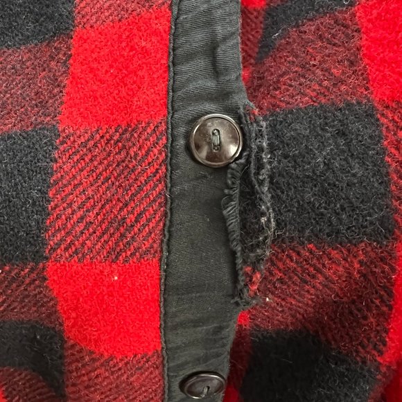 Vintage Lumberjack Plaid Wool Oversized Shacket Shirt Jacket Coat Buffalo Check - Picture 6 of 7